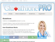 Tablet Screenshot of glutathionepro.com